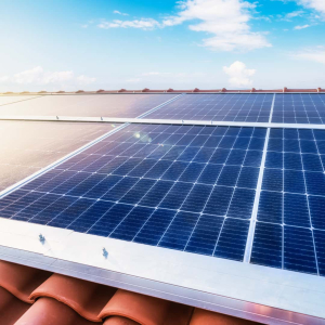 Panneaux photovoltaïques sur le toit d'une maison