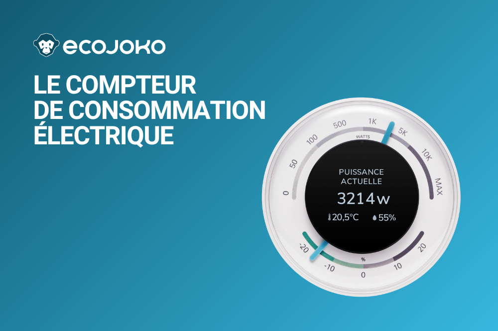 Illustration montrant le compteur de consommation électrique ecojoko.